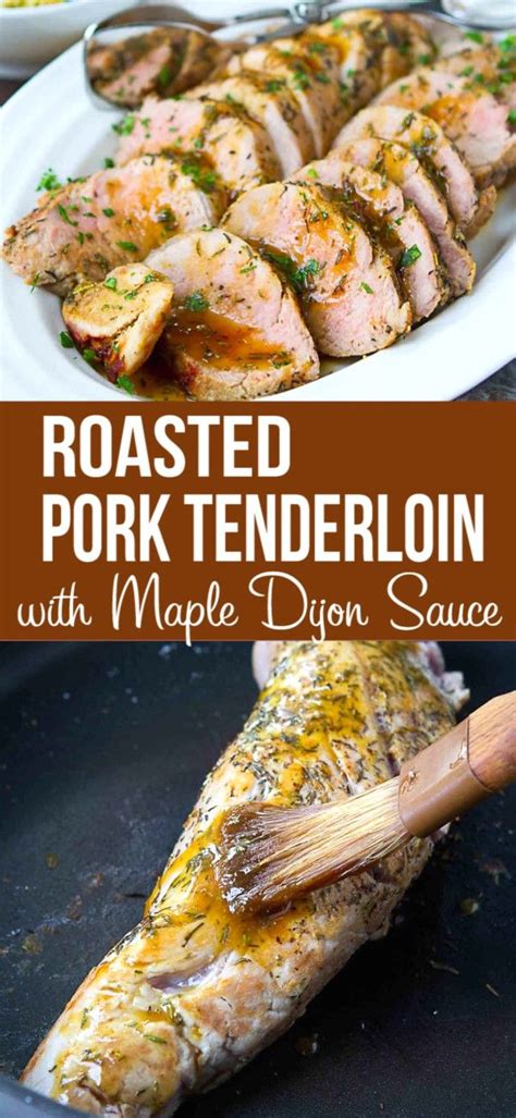 The tenderloin is a nice, lean little cut of meat taken from the back side of an animal. Roasted Pork Tenderloin with Maple Dijon Sauce | Recipe in ...