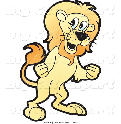 Big Cat Vector Clipart Of A Male Lion Ready To Fight By Lal Perera 856