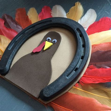 Thanksgiving Horseshoe Turkey Crafts In Ear Headphones Horseshoe