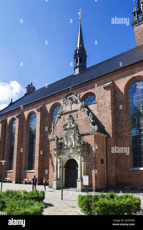 Entrance To The Church Of The Holy Spirit Copenhagen Denmark Stock
