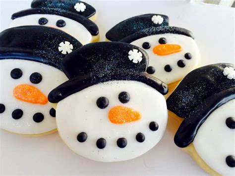 Snowmen Sugar Cookies 1 Dozen Sugar Cookies Cookies Sugar Cookie
