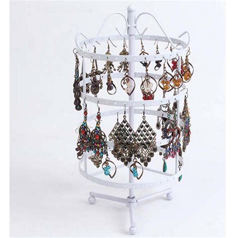4 tiers earrings jewelry organizer rotating display tabletop storage rack ebay