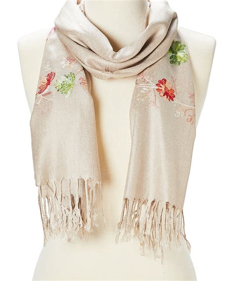 Scarfs For Women Floral Scarves Embroidered Long Fashion Evening Scarf