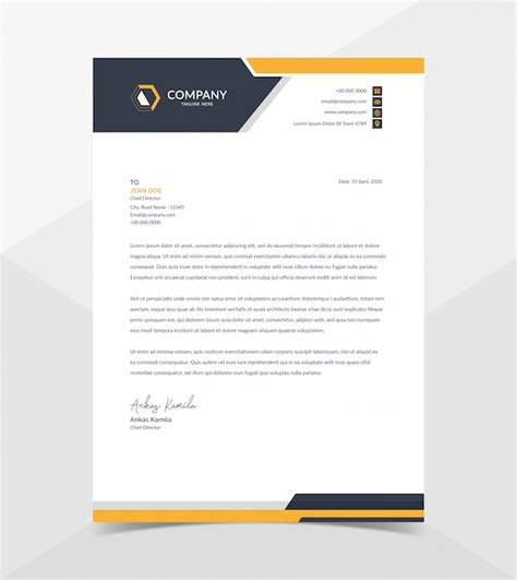 Premium Vector Professional And Modern Corporate Letterhead Template