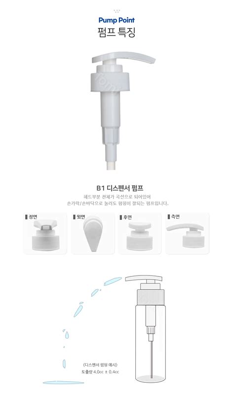 33pai B1 디스펜서 백색펌프 R1000ml 투명용기 공병 New Me Hottracks