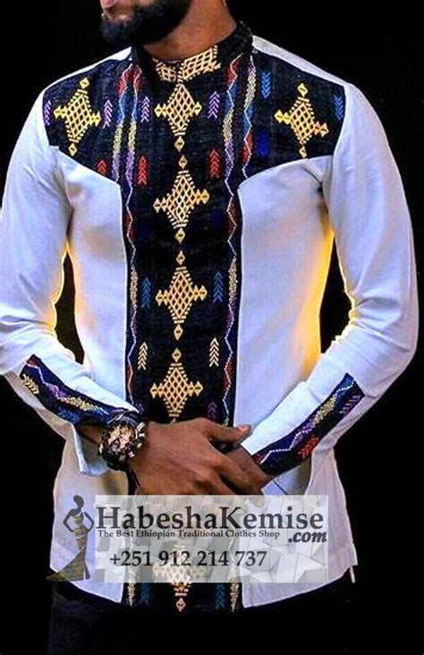 Anbessa Negn Ethiopian Traditional Dress Mens 3 Habesha Kemise