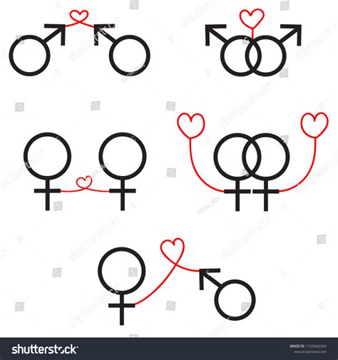 Vector Symbols Set Sexual Isolated On Stock Vector Royalty Free 1103466344 Shutterstock