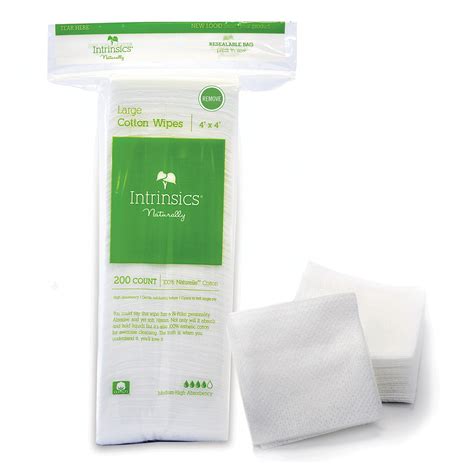 Large Cotton Wipes 4 Inch X 4 Inch 200 Count Intrinsics Cosmoprof