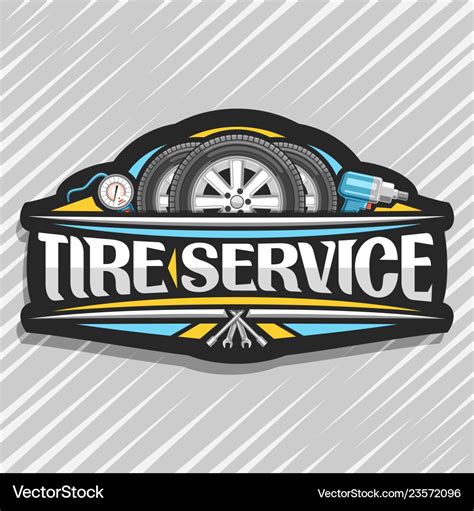 Logo For Tire Service Royalty Free Vector Image