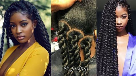 New Jumbo Rope Twists Passion Twists Hairstyles Compilation Youtube