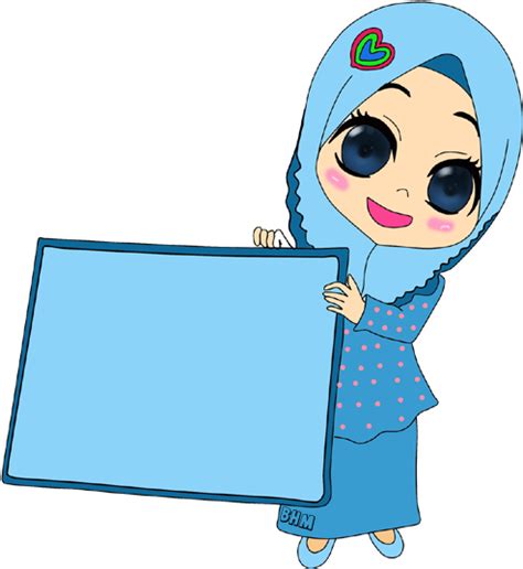 Doodles Islamic Pictures Border Kartun Muslimah Clipart Full Size