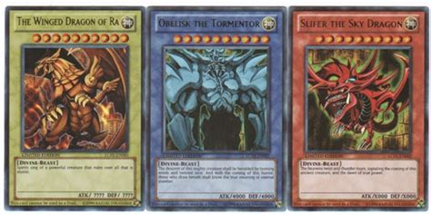 Yu Gi Oh Legendary Collection Egyptian God Card Ultra Rare Complete Set
