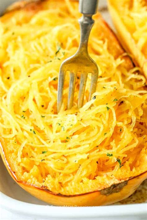 Its flesh becomes stringy when pulled with a fork, hence i've come to eat it often, especially in the cooler months when the oven is welcome. How to Cook Spaghetti Squash in the Oven - Spend With Pennies