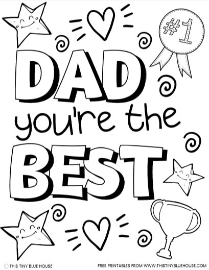 Best Dad Ever Coloring Sheet Coloring Pages
