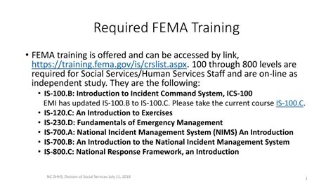 Ppt Required Fema Training Powerpoint Presentation Free Download