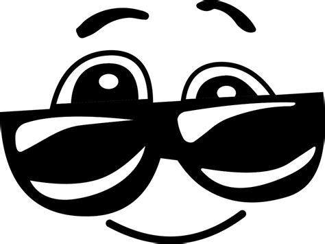 Emoji Sunglasses Smiley Emoticon Png Clipart Black Black And White