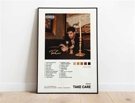 Drake Take Care Album Cover Poster Drake Take Care Album Album Covers Drake