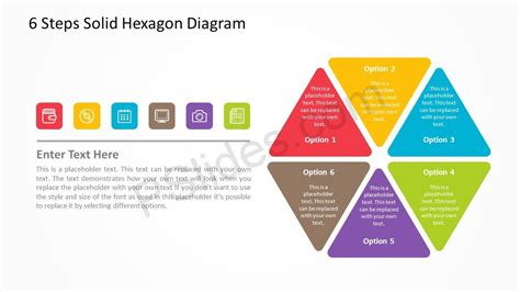 6 Step Hexagon Powerpoint Diagram