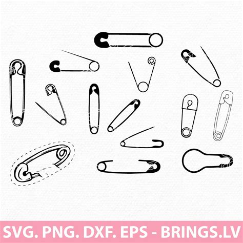 Safety Pin Svg Open And Closed Safety Pin Svg Safety Pin Svg Bundle
