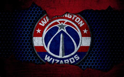Download Wallpapers Washington Wizards 4k Logo Nba Basketball