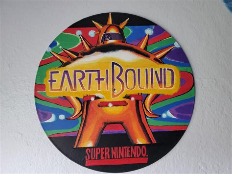 Painted a record based on the cover art! : r/earthbound