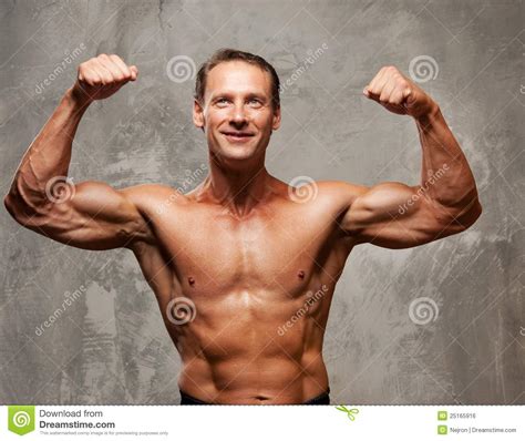 Muscles of the human torso (en) список мышц (ru). Muscle Sportsman On A Grey Background Royalty Free Stock Image - Image: 25165916