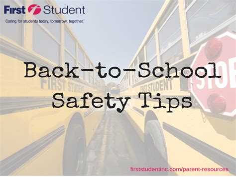First Student Offers Top 16 Back To School Safety Tips For Students