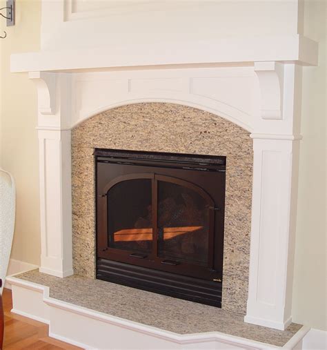 Fireplace facing and hearth in Giallo St Ceclia granite | Fireplace facing, Natural stone 
