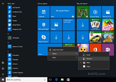 Windows 10 Start Menu Review Tips N Tricks And Customization Askvg