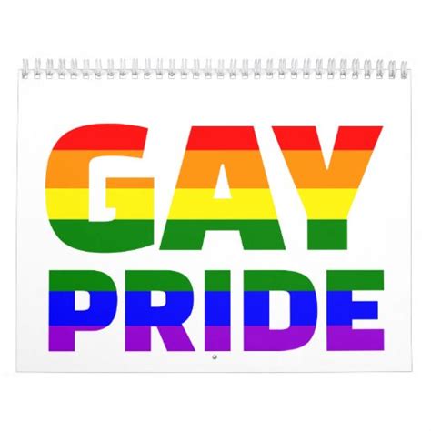 gay pride rainbow calendar zazzle
