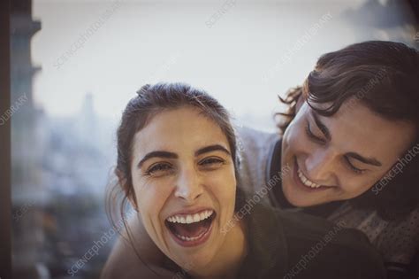 Close Up Portrait Laughing Young Couple Stock Image F0322226