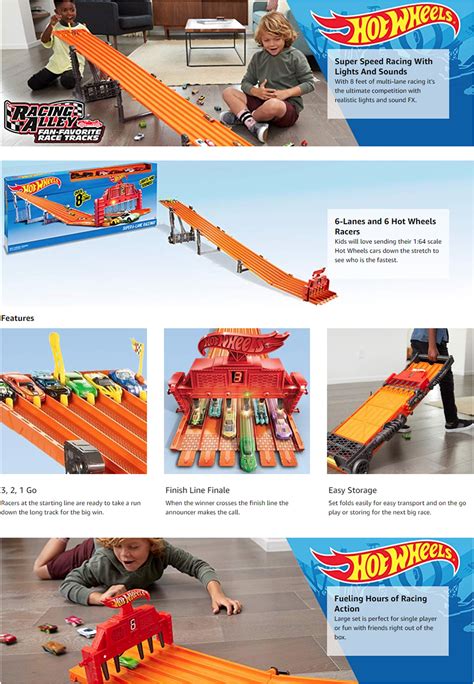 Hot Wheels Super 6 Lane Raceway Unisex Exclusive Child Toys And Games