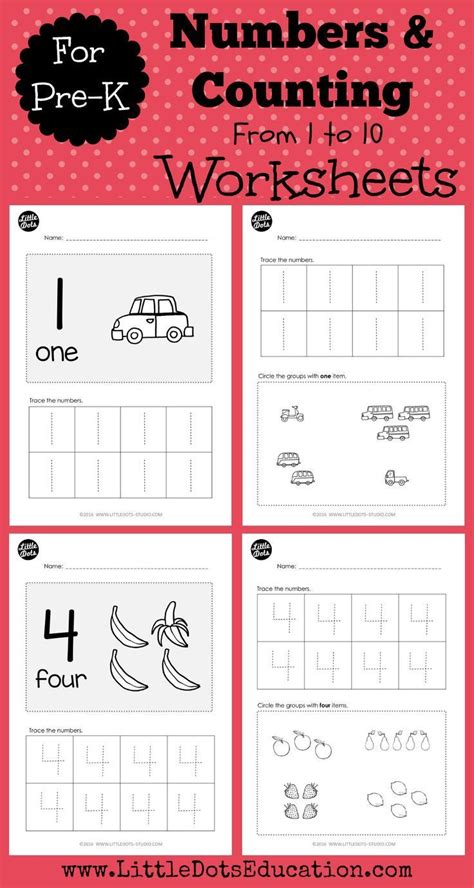 Counting Activities Preschool Kindergarten Prep Printable Preschool