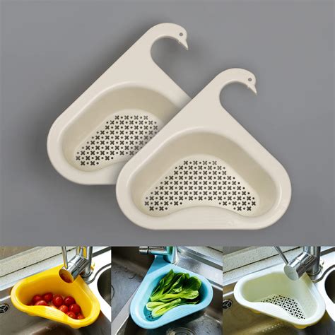 Buy Kitchen Sink Drain Basket Swan Drain Rack Multi Functional