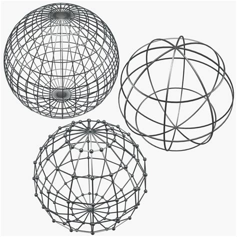 Wireframe Sphere Set 3d Turbosquid 1801437