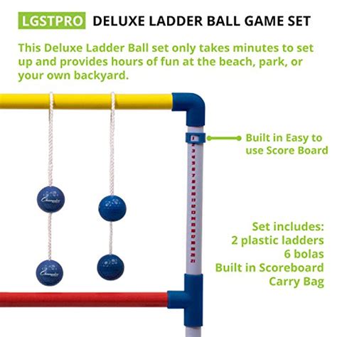 Champion Sports Deluxe Outdoor Ladder Ball Game Backyard Party