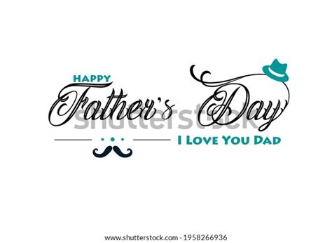 Simple Happy Fathers Day Greetings Vector Stock Vector Royalty Free