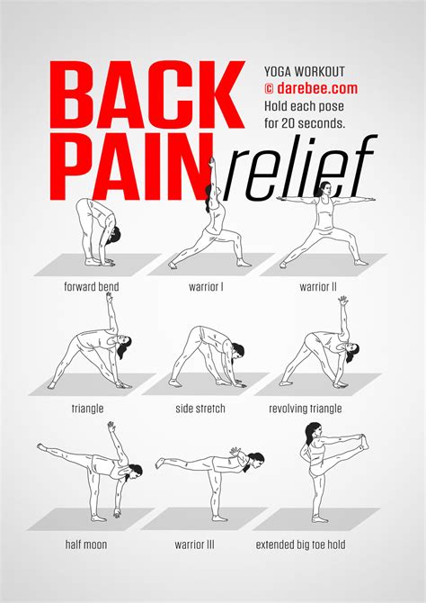 Back pain charities suggest the cat pose for those suffering from lower back pain, which is typically married with the cow pose. Back Pain Relief