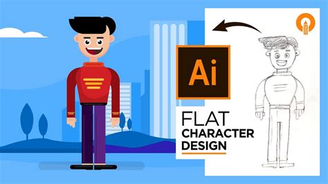 Flat Character Design In Adobe Illustrator 2020 Illustrator Tutorial