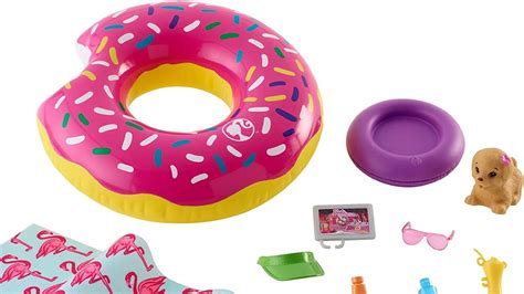 Barbie Outdoor Furniture Set With Donut Floatie Youtube