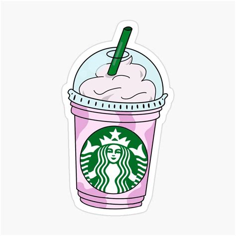 Starbucks Drink Sticker By Drewbyem In 2021 Starbucks Stickers