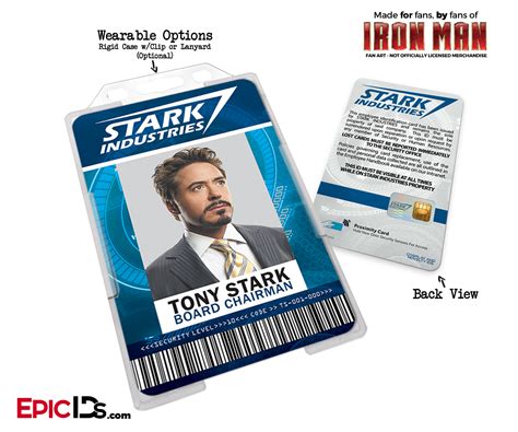 Iron Man Avengers Inspired Stark Industries Cosplay Name Badge Emplo