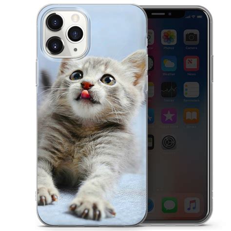 cute kitty cats phone case cover for iphone 12 11 x xs xr 8 7 etsy