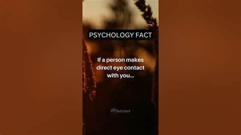 If A Person Makes Direct Eye Contact With Youpsychology Psychologyfacts Shorts Youtube