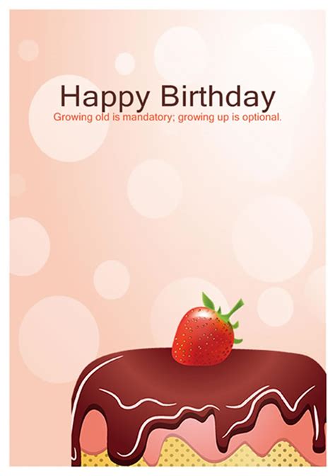 Template Free Printable Birthday Card
