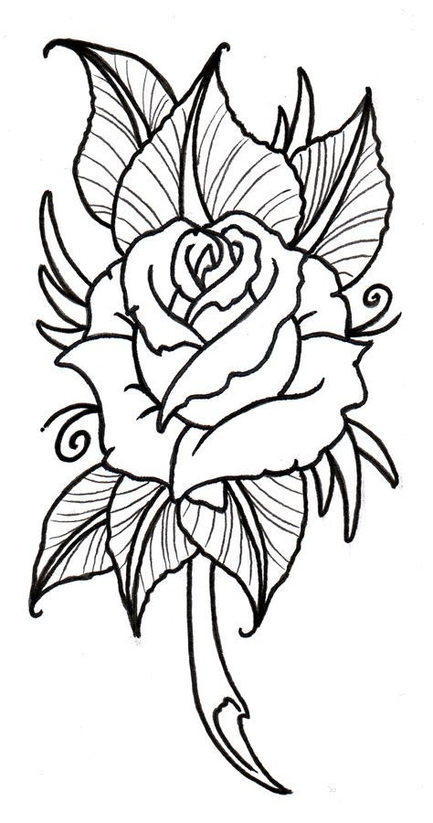 Looped tulip rose lines logotype design template. Long Stem Rose Tattoos Clipart | Free download on ClipArtMag