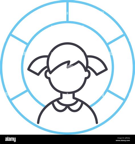 Personality Model Line Icon Outline Symbol Vector Illustration