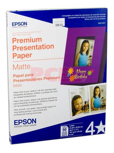 Papel Epson Premium Presentación Paper Matte S041257 Ml Envío Gratis