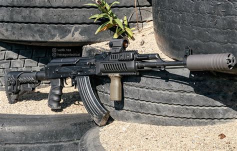 Обои рендеринг оружие тюнинг Автомат Gun Weapon Калашников АКМ