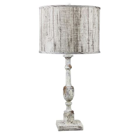 Distressed White Birch Table Lamp Lamp Table Lamp Rustic Lamps